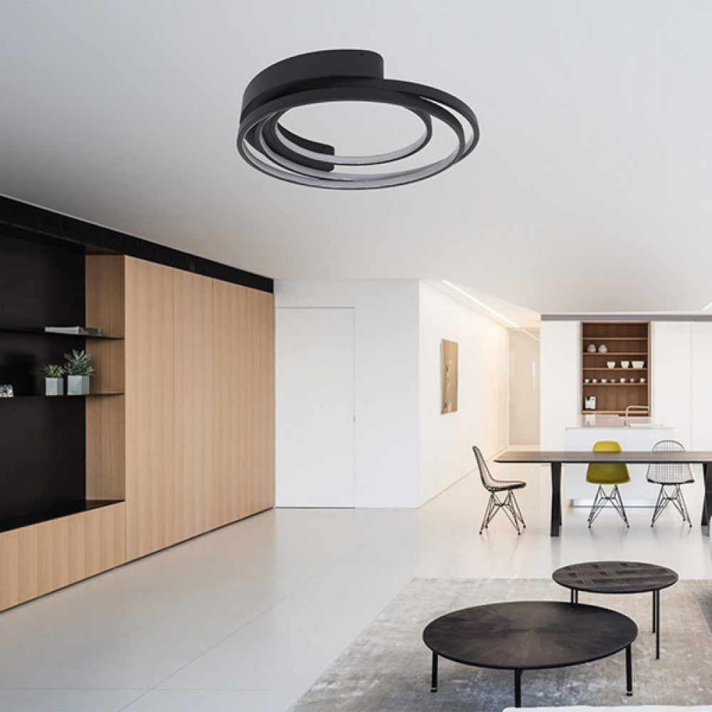 ΠΛΑΦΟΝΙΕΡΑ LED 30W ΜΑΥΡΗ 3CCT - EUROLAMP