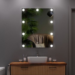 ΚΑΘΡΕΠΤΗΣ ΜΑΚΙΓΙΑΖ ΜΕ LED ΠΑΡΑΛΛΗΛΟΓΡΑΜΜΟΣ 40X50 CM - EUROLAMP