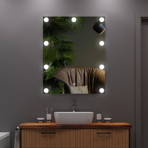 ΚΑΘΡΕΠΤΗΣ ΜΑΚΙΓΙΑΖ ΜΕ LED ΠΑΡΑΛΛΗΛΟΓΡΑΜΜΟΣ 40X50 CM - EUROLAMP