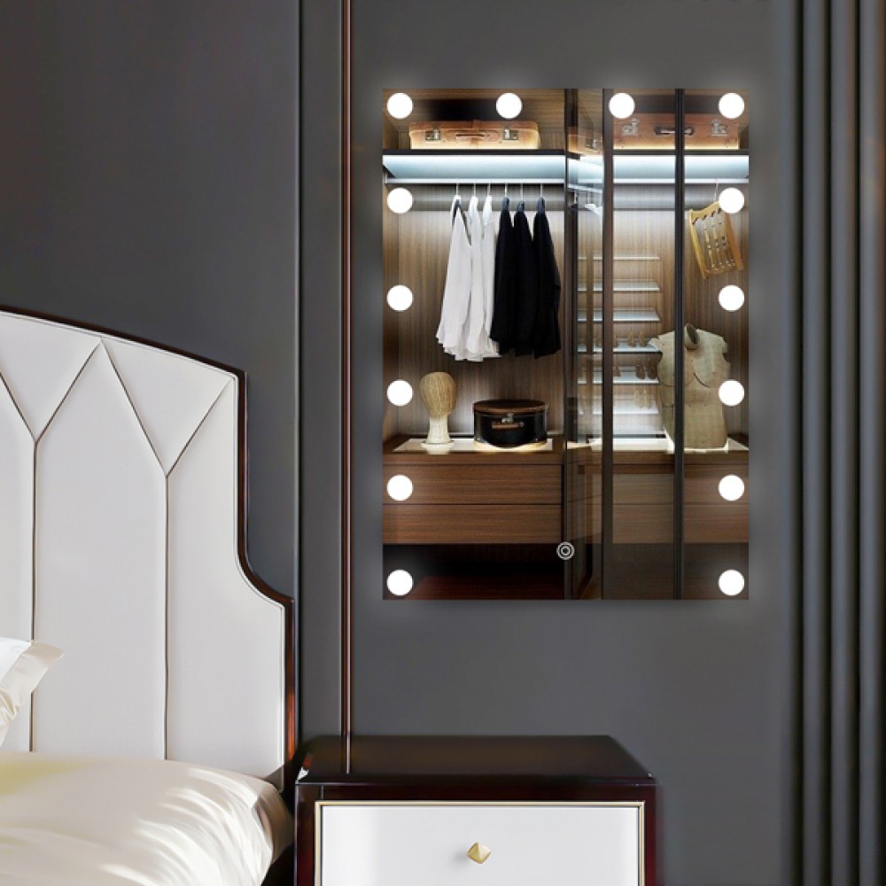 ΚΑΘΡΕΠΤΗΣ ΜΑΚΙΓΙΑΖ ΜΕ LED ΠΑΡΑΛΛΗΛΟΓΡΑΜΜΟΣ 50X70 CM - EUROLAMP