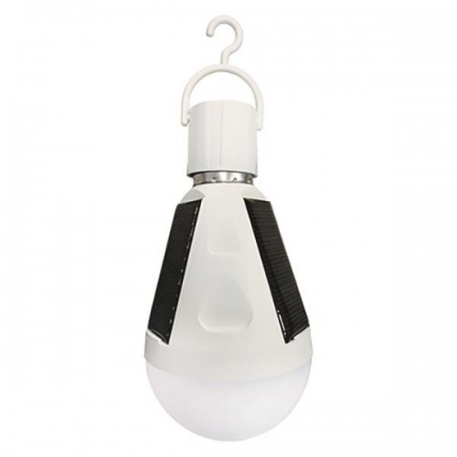 LED Λάμπα 7W E27 Με Ηλιακά Πάνελ Και Μπαταρία - EUROLAMP