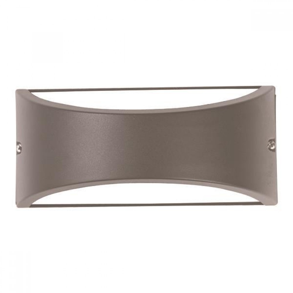 Απλίκα Τοίχου Οβάλ Σε Γκρί E27 MAX 10W LED 220X99X100 IP54 PRO - Eurolamp