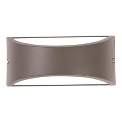 Απλίκα Τοίχου Οβάλ Σε Γκρί E27 MAX 10W LED 220X99X100 IP54 PRO - Eurolamp