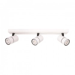 Σποτ Μπάρα Τριπλή GU10 Λευκή / Μαύρη - Eurolamp