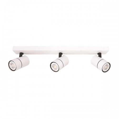 Σποτ Μπάρα Τριπλή GU10 Λευκή / Μαύρη - Eurolamp