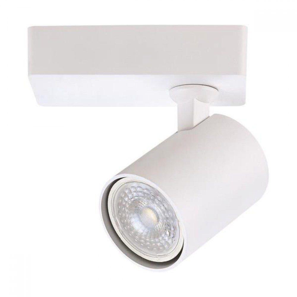 Σποτ Τοίχου Μονό Στρογγυλό GU10 Φ60X120X135 Λευκό - Eurolamp