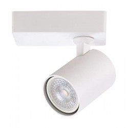 Σποτ Τοίχου Μονό Στρογγυλό GU10 Φ60X120X135 Λευκό - Eurolamp