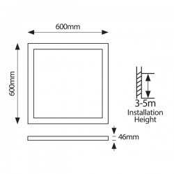 ΦΩΤΙΣΤΙΚΟ ΕΞΩΤΕΡΙΚΟ BACKLIGHT UGR19 LED 60X60  27-34-40-48W 4000Κ 220-240V/AC ΜΑΥΡΟ EUROLAMP