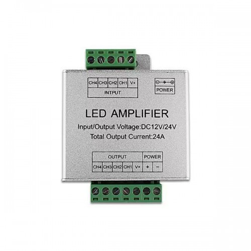 ΕΝΙΣΧΥΤΗΣ ΣΗΜΑΤΟΣ ΓΙΑ RGBW ΤΑΙΝΙΑ DC 6AX4 288W/12V 576W/24V EUROLAMP