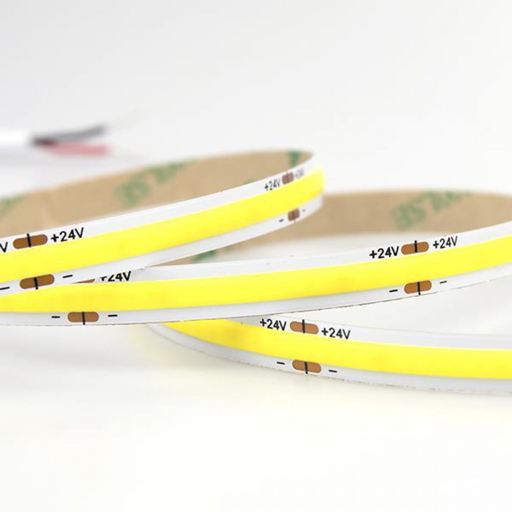 5 Μέτρα ΤΑΙΝΙΑ LED COB 5M 12W 24V ΚΙΤΡΙΝΟ 480L/M IP44 PRO EUROLAMP