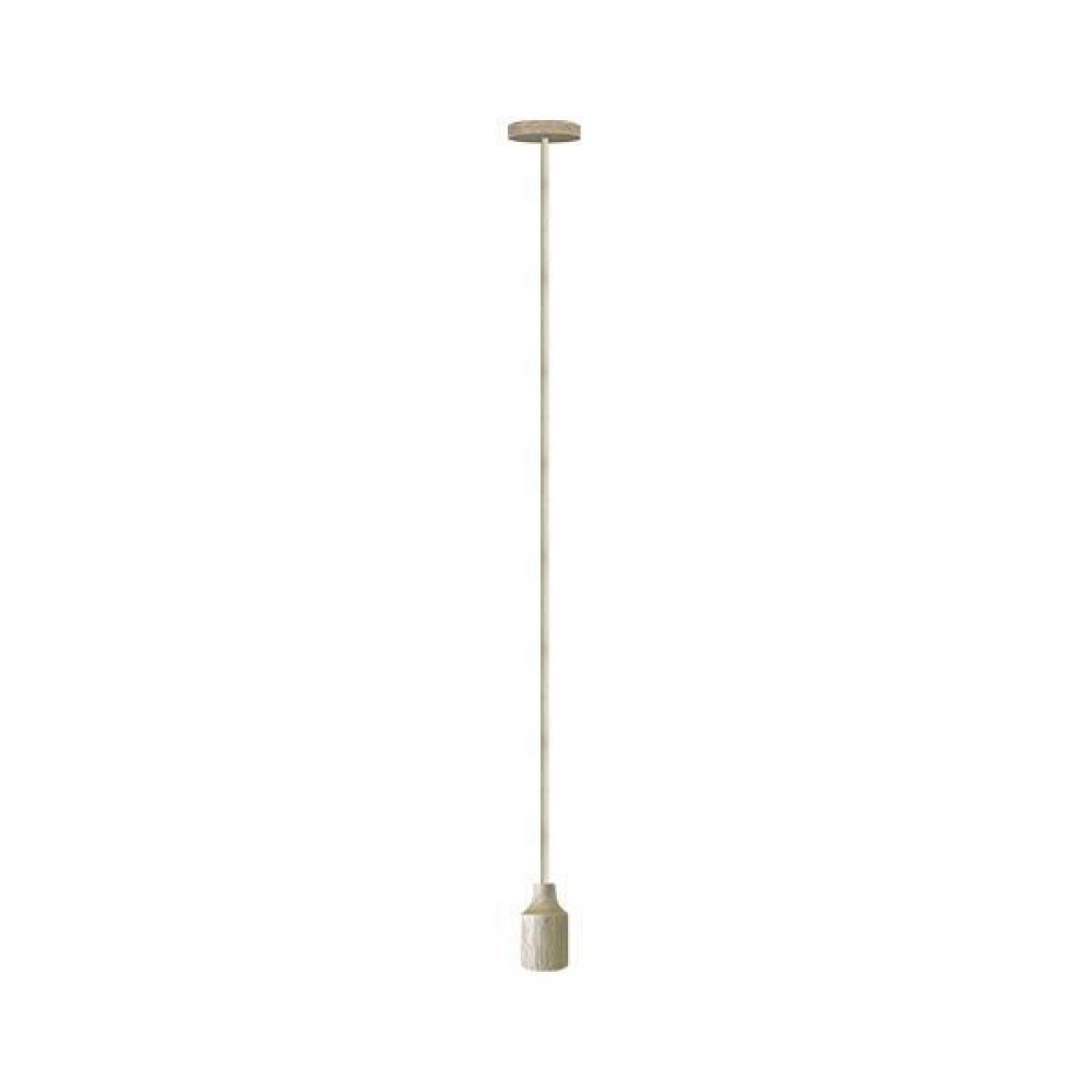 ΝΤΟΥΙ ΚΡΕΜΑΣΤΟ ΞΥΛΙΝΟ Ε27 ΜΕ ΠΛΕΓΜΕΝΟ ΚΑΛΩΔΙΟ EUROLAMP