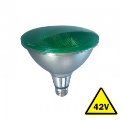 ΛΑΜΠΑ LED SMD PAR 38 IP65 15W E27 42V AC/DC ΠΡΑΣΙΝΗ EUROLAMP