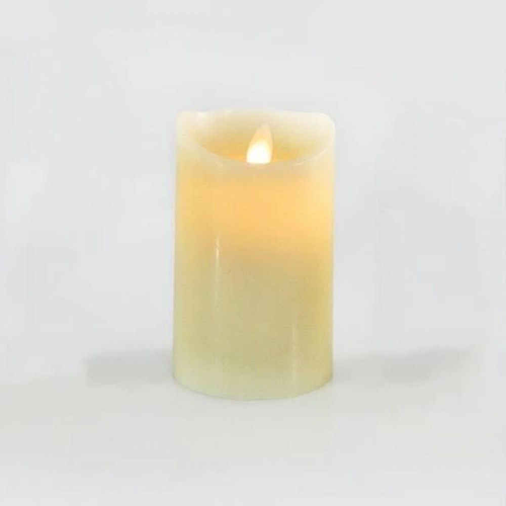 LED Κερί Μπαταρίας Ιβουάρ, Με Κίνηση Στη Φλόγα Και Χρονοδιακόπτη Ø7,5X10CM Magic Christmas