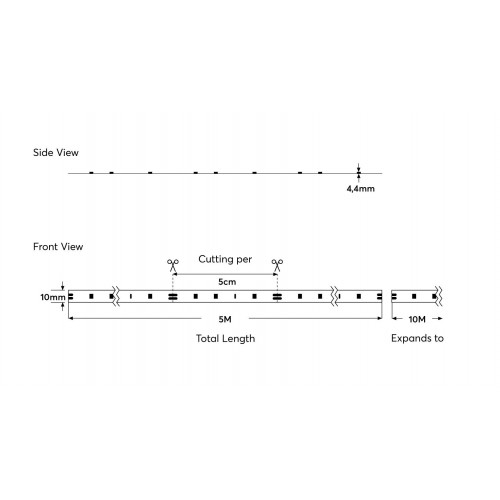 ΤΑΙΝΙΑ LED 5M 20W 24V 6500K IP68 PRO EUROLAMP