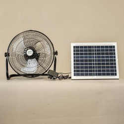 ΑΝΕΜΙΣΤΗΡΑΣ ΔΑΠΕΔΟΥ ΜΕΤΑΛΛΙΚΟΣ Φ37 15W ΕΠΑΝΑΦΟΡΤΙΖΟΜΕΝΟΣ ΜΕ ΗΛΙΑΚΟ ΠΑΝΕΛ EUROLAMP