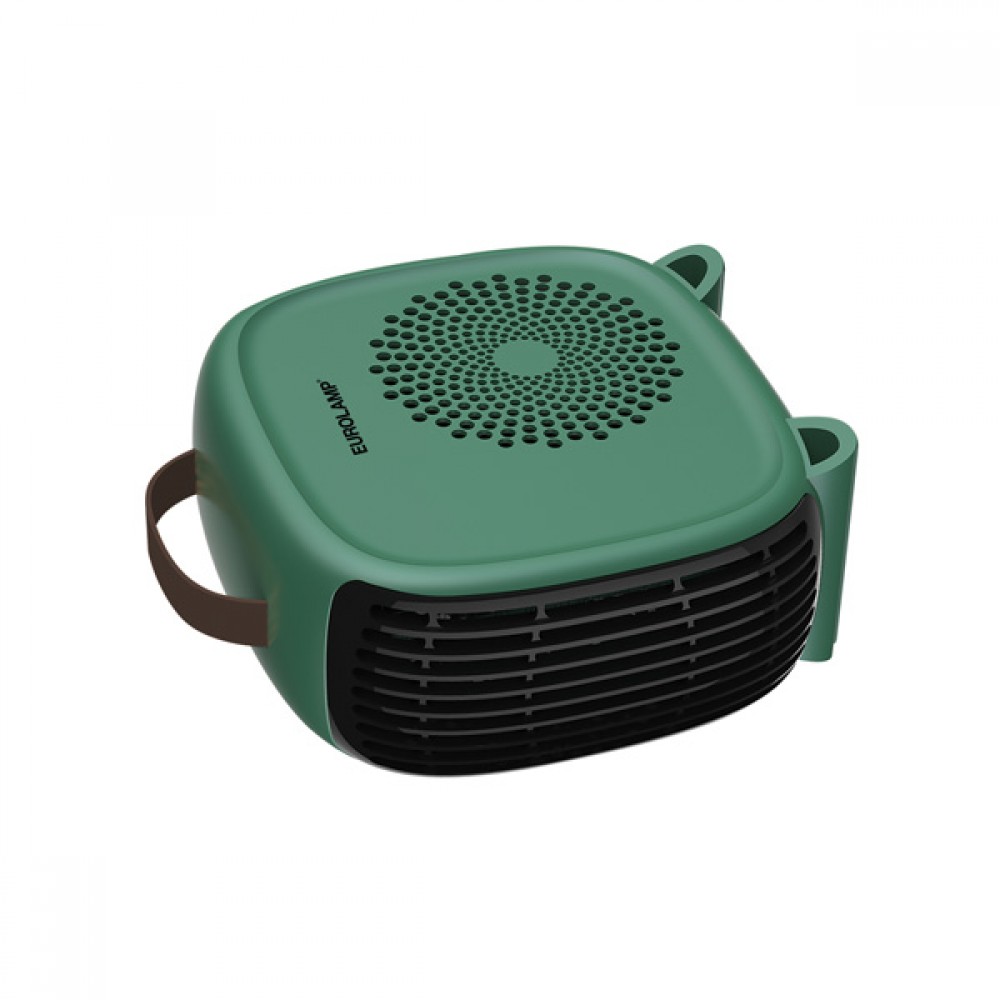 ΑΕΡΟΘΕΡΜΟ ΔΩΜΑΤΙΟΥ VINTAGE 1000W/2000W ΠΡΑΣΙΝΟ EUROLAMP