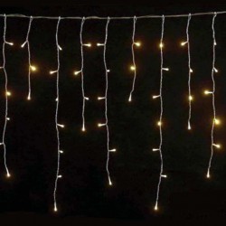 Βροχή 144 LED 3m Επεκτεινόμενα Με Διάφανο Καλώδιο Αδιάβροχα Χάλκινο Θέρμο IP44 Magic Christmas