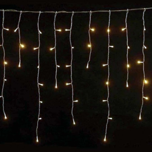 Βροχή 144 LED 3m Επεκτεινόμενα Με Διάφανο Καλώδιο Αδιάβροχα Χάλκινο Θέρμο IP44 Magic Christmas