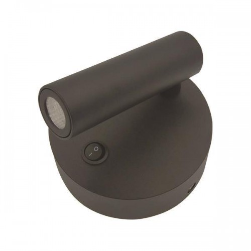 Απλίκα Κρεβατιού Ανάγνωσης "HERMES 1" 3W LED 3000K Μαύρο PRO - Eurolamp