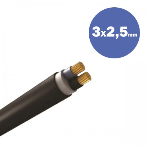 Καλώδιο NYY J1VV-U 3X2.5MM2 - Eurolamp
