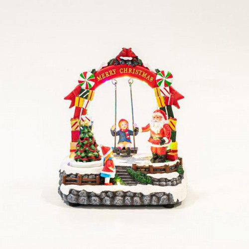 ΚΟΥΝΙΑ ΜΕ ΑΓΙΟ ΒΑΣΙΛΗ, ΜΕ ΜΕΤΑΣΧΗΜΑΤΙΣΤΗ, 15 LED, ΜΕ ΜΟΥΣΙΚΗ ΚΑΙ ΚΙΝΗΣΗ, 19x13,5x22cm Magic Christmas