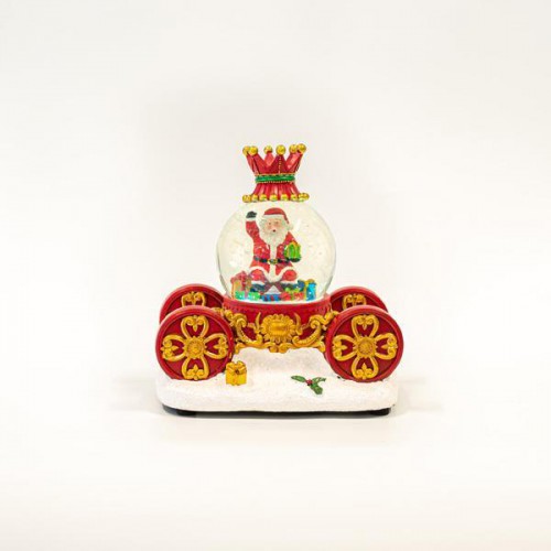 ΑΜΑΞΑ ΧΙΟΝΟΜΠΑΛΑ, ΜΕ ΜΕΤΑΣΧΗΜΑΤΙΣΤΗ, 2 LED, ΜΕ ΜΟΥΣΙΚΗ, 20x15x20,5cm Magic Christmas