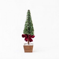 ΠΛΑΣΤΙΚΟ ΔΙΑΚΟΣΜΗΤΙΚΟ ΔΕΝΤΡΑΚΙ, ΠΡΑΣΙΝΟ, ΜΕ ΦΥΛΛΑ, 13x53cm Magic Christmas