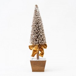 ΠΛΑΣΤΙΚΟ ΔΙΑΚΟΣΜΗΤΙΚΟ ΔΕΝΤΡΑΚΙ, ΧΡΥΣΟ, ΜΕ ΦΥΛΛΑ, 13x53cm Magic Christmas