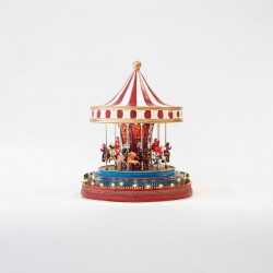 ΚΑΡΟΥΖΕΛ, ΜΕ ΜΕΤΑΣΧΗΜΑΤΙΣΤΗ, LED, ΜΕ ΜΟΥΣΙΚΗ ΚΑΙ ΚΙΝΗΣΗ, 22,5x22,5x26,5cm Magic Christmas