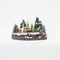 ΧΩΡΙΟ ΜΕ ΤΡΕΝΟ, LED, ΜΕ ΜΟΥΣΙΚΗ ΚΑΙ ΚΙΝΗΣΗ, ΜΕ ΜΕΤΑΣΧΗΜΑΤΙΣΤΗ, 33x32,5x22cm Magic Christmas