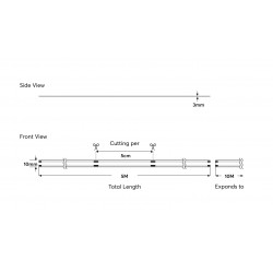 ΤΑΙΝΙΑ LED COB 5M 12W 24V RGBWW 3000K 640L/M IP44 PRO EUROLAMP