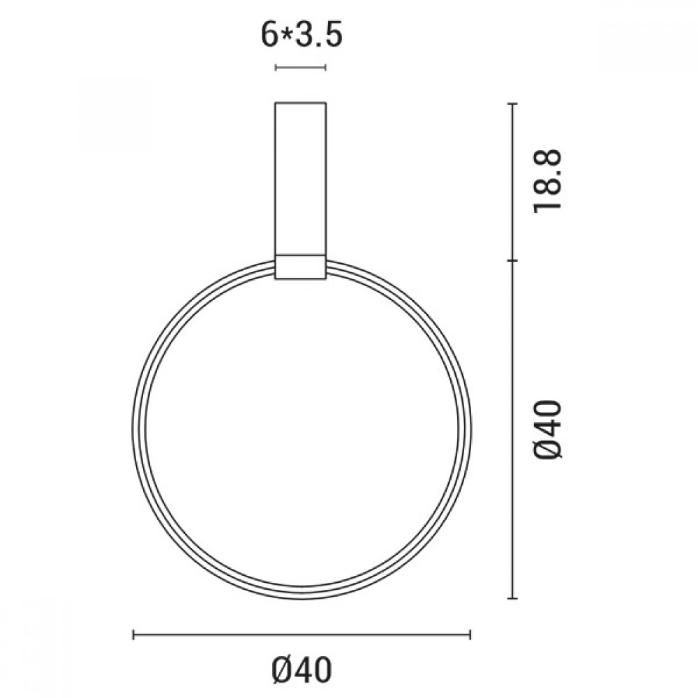 ARTE ILLUMINA ΦΩΤΙΣΤΙΚΟ ΚΡΕΜΑΣΤΟ LED 32W ΜΑΥΡΟ - EUROLAMP