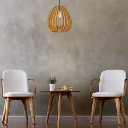 ARTE ILLUMINA ΦΩΤΙΣΤΙΚΟ ΚΡΕΜΑΣΤΟ ΜΟΝΟΦΩΤΟ Ε27 D400*H400 ΞΥΛΙΝΟ - EUROLAMP