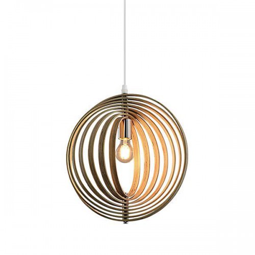 ARTE ILLUMINA ΦΩΤΙΣΤΙΚΟ ΚΡΕΜΑΣΤΟ ΜΟΝΟΦΩΤΟ Ε27 D400*H400 ΞΥΛΙΝΟ - EUROLAMP