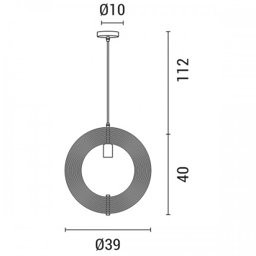 ARTE ILLUMINA ΦΩΤΙΣΤΙΚΟ ΚΡΕΜΑΣΤΟ ΜΟΝΟΦΩΤΟ Ε27 D400*H400 ΞΥΛΙΝΟ - EUROLAMP