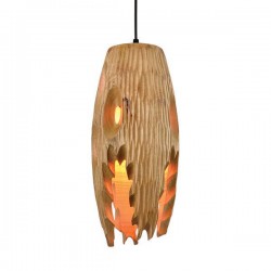 ARTE ILLUMINA ΦΩΤΙΣΤΙΚΟ ΚΡΕΜΑΣΤΟ ΜΟΝΟΦΩΤΟ Ε27 D175*H410 ΞΥΛΙΝΟ - EUROLAMP