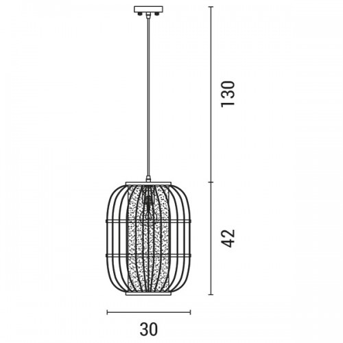 ARTE ILLUMINA ΦΩΤΙΣΤΙΚΟ ΚΡΕΜΑΣΤΟ ΜΟΝΟΦΩΤΟ Ε27 D305*H405 ΜΠΑΜΠΟΥ - EUROLAMP