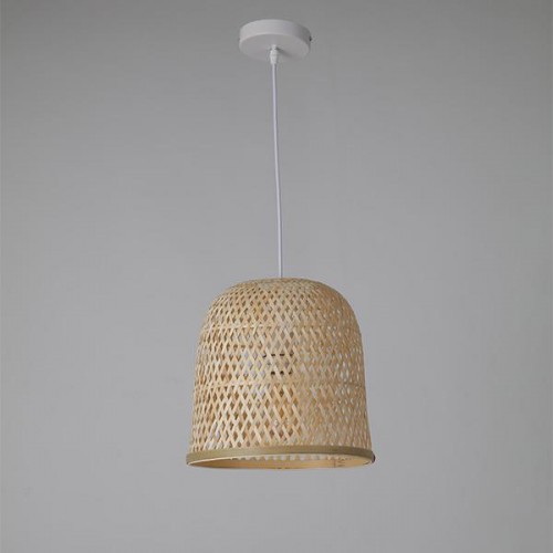 ARTE ILLUMINA ΦΩΤΙΣΤΙΚΟ ΚΡΕΜΑΣΤΟ ΜΟΝΟΦΩΤΟ Ε27 MAX 60W D300X300H BAMBOO - EUROLAMP