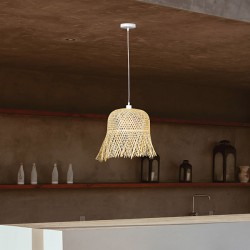 ARTE ILLUMINA ΦΩΤΙΣΤΙΚΟ ΚΡΕΜΑΣΤΟ ΜΟΝΟΦΩΤΟ Ε27 MAX 60W D400XH430 BAMBOO - EUROLAMP