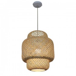 ARTE ILLUMINA ΦΩΤΙΣΤΙΚΟ ΚΡΕΜΑΣΤΟ ΜΟΝΟΦΩΤΟ Ε27 MAX 60W Ø480X500 BAMBOO - EUROLAMP