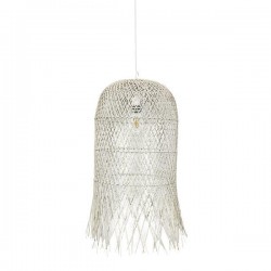 ARTE ILLUMINA ΦΩΤΙΣΤΙΚΟ ΚΡΕΜΑΣΤΟ ΜΟΝΟΦΩΤΟ Ε27 MAX 60W 330X610MM RATTAN ΛΕΥΚΟ - EUROLAMP