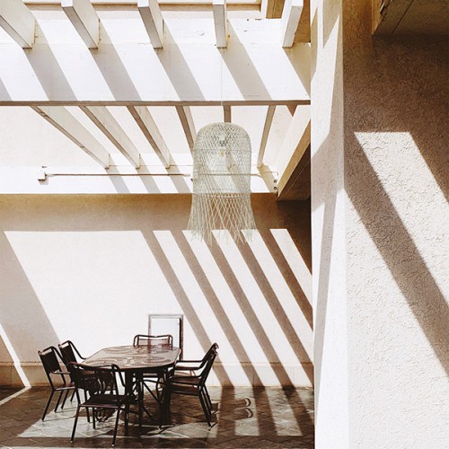 ARTE ILLUMINA ΦΩΤΙΣΤΙΚΟ ΚΡΕΜΑΣΤΟ ΜΟΝΟΦΩΤΟ Ε27 MAX 60W 330X610MM RATTAN ΛΕΥΚΟ - EUROLAMP