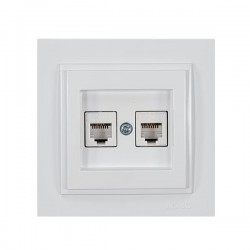 ΠΡΙΖΑ ΤΗΛΕΦΩΝΟΥ ΔΙΠΛΗ RJ 11 ΛΕΥΚΗ EUROLAMP