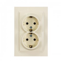 ΠΡΙΖΑ ΣΟΥΚΟ ΔΙΠΛΗ ΧΩΝΕΥΤΗ 16A ΜΠΕΖ EUROLAMP