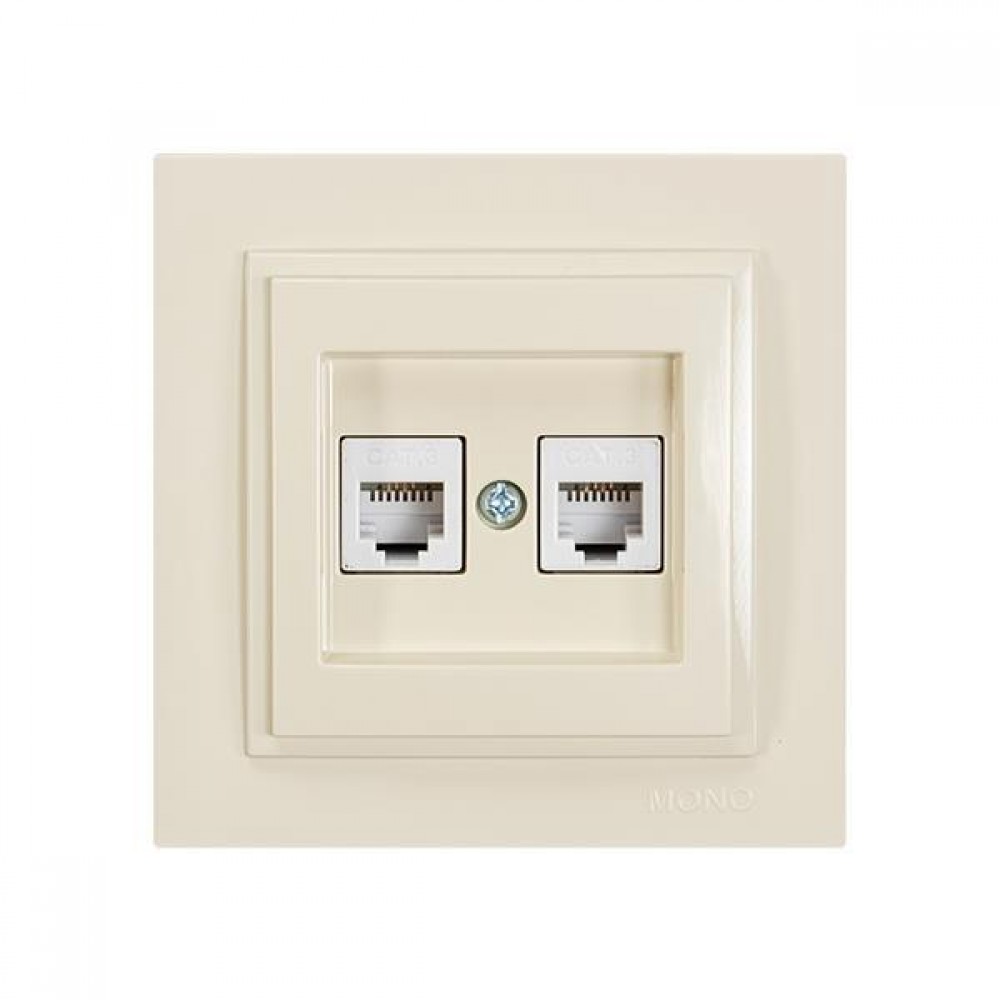 ΠΡΙΖΑ ΤΗΛΕΦΩΝΟΥ ΔΙΠΛΗ RJ 11 ΜΠΕΖ EUROLAMP