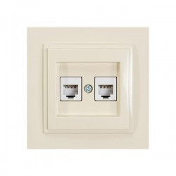 ΠΡΙΖΑ ΤΗΛΕΦΩΝΟΥ ΔΙΠΛΗ RJ 11 ΜΠΕΖ EUROLAMP