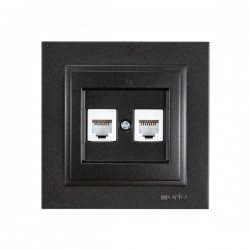 ΠΡΙΖΑ ΤΗΛΕΦΩΝΟΥ ΔΙΠΛΗ RJ 11 ΜΑΥΡΟ EUROLAMP