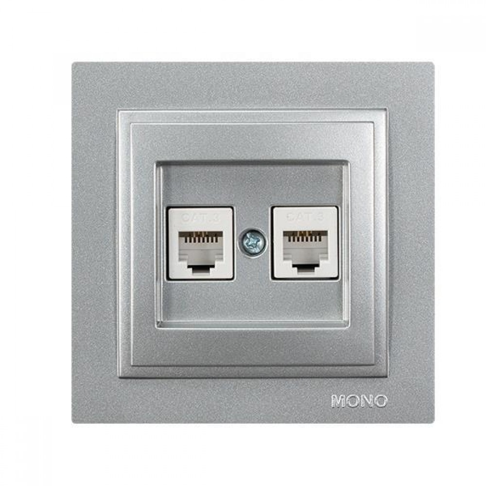 ΠΡΙΖΑ ΤΗΛΕΦΩΝΟΥ ΔΙΠΛΗ RJ 11 ΑΣΗΜΙ EUROLAMP