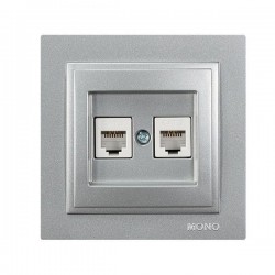 ΠΡΙΖΑ ΤΗΛΕΦΩΝΟΥ ΔΙΠΛΗ RJ 11 ΑΣΗΜΙ EUROLAMP