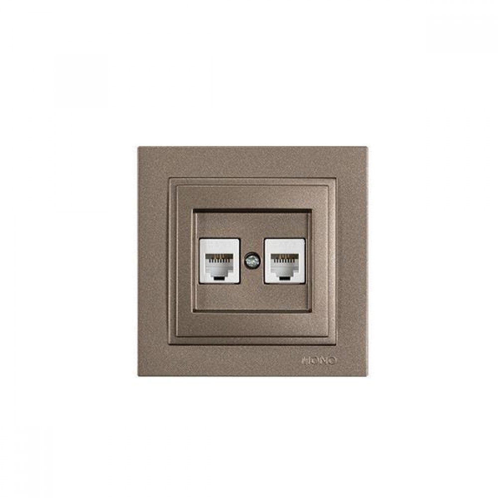 ΠΡΙΖΑ ΤΗΛΕΦΩΝΟΥ ΔΙΠΛΗ RJ 11 LIGHT FUME EUROLAMP